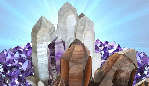 Quartz: Clear, Milky, Rose, and Smoky quartz crystals Pur Crystal Quartz: Clear, Milky, Rose, and Smoky quartz crystals Pur Crystal