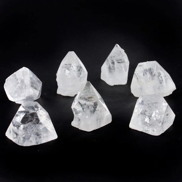 Apophyllite Clear Pyramids, All Natural, India Clear Apophyllite All Natural Pyramids from India apophylite point b Pur Crystal