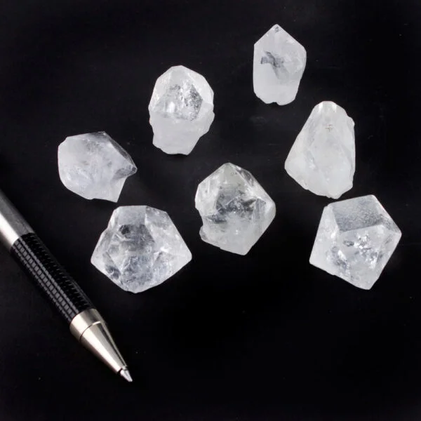 Apophyllite Clear Pyramids, All Natural, India Clear Apophyllite All Natural Pyramids from India apophylite point c Pur Crystal