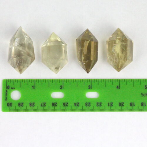 Smoky Lemon-Lime Citrine Small Double Terminated Points Smoky Lemon-Lime Citrine Small Double Terminated Points cd2 Pur Crystal