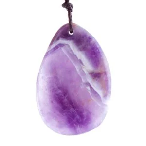 Chevron Amethyst Pear Shaped Pendant