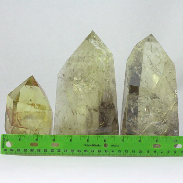 Lemon-Lime Citrine Large Polished Standing points Lemon-Lime Citrine Large Polished Standing points cit2 Pur Crystal
