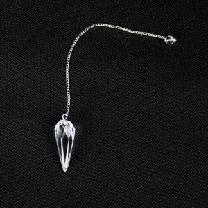 Clear Quartz Multi-faceted Pendulum