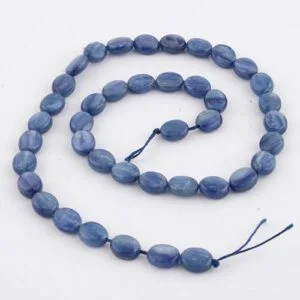 Blue Kyanite Flat Bead Strand