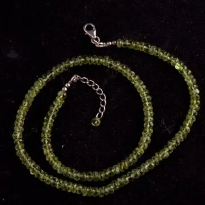 Peridot Faceted Rondelle Necklaces from India