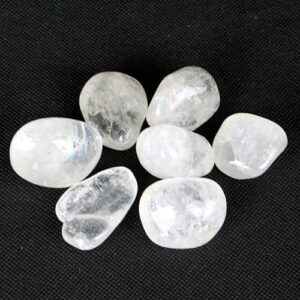 Clear Quartz bag of 7, 1" - 2.5" Tumbled Stones