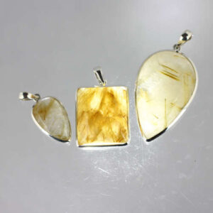 Rutilated Quartz Assorted Shapes Pendant