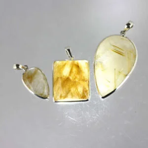 Rutilated Quartz Assorted Shapes Pendant