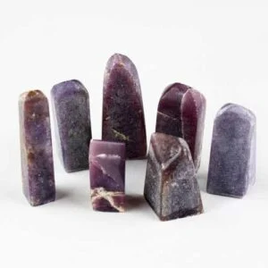 Purple Euphoralite (High Lithium Lepidolite) Cut Pillars & Pieces