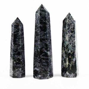Indigo Gabbro, Rare "Winged" Obelisks