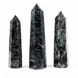 Indigo Gabbro, Rare "Winged" Obelisks