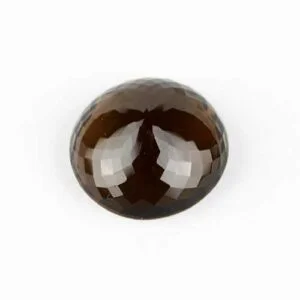 Smoky Quartz Faceted Circular Cabochon, Small