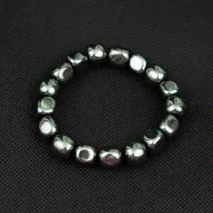 New Featured Stones hematite Tumbled Stone Bracelet 1 Pur Crystal