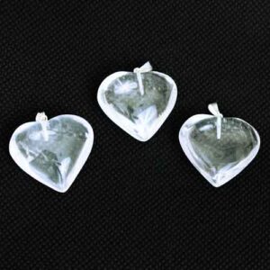 Home crystals quartz clear heart pendants 1 Pur Crystal
