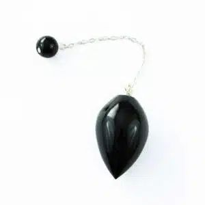 New Featured Stones obsidian silver sheen pendant Pur Crystal