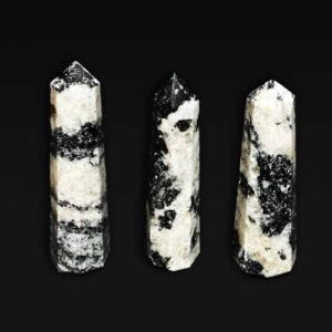Home crystals Quartz with Black Tourmaline Obelisk Pur Crystal