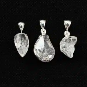 New Featured Stones herkimer diamond pendant silver 1 Pur Crystal